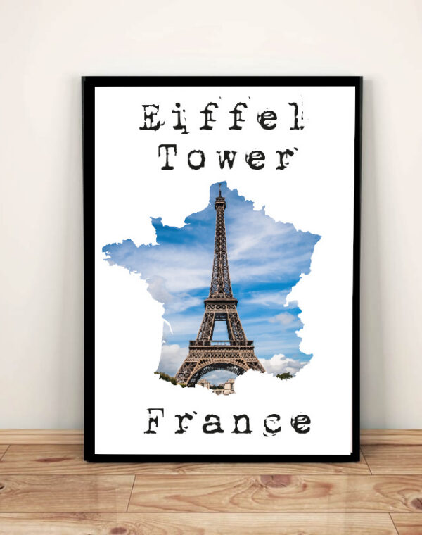 Francja Wieża Eiffla Paryż - Plakat A3 w ramie
