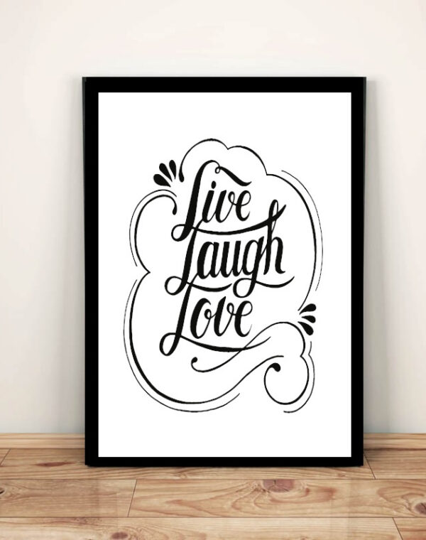 Live Laugh Love Plakat A3
