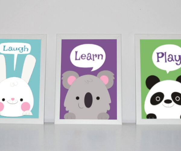 Zajączek Koala Panda - Plakaty A4 z ramką (1)