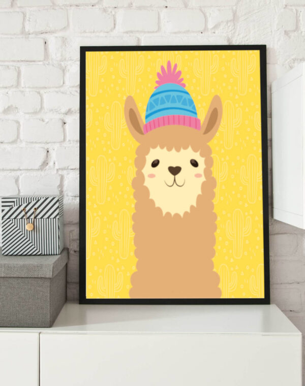 Lama w czapce