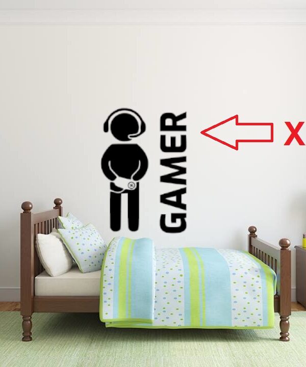 Gracz XXL naklejka ścienna Gamer