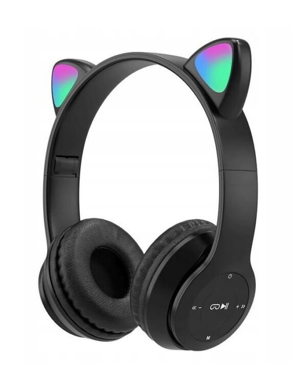 NAUSZNE SŁUCHAWKI Z KOCIMI USZAMI BLUETOOTH