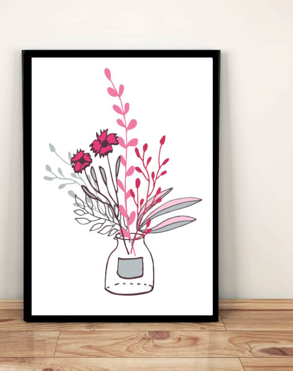 Bukiet w wazonie  - Plakat A3