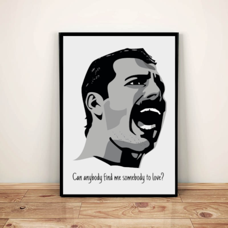 Freddie Mercury Queen - Plakat A3