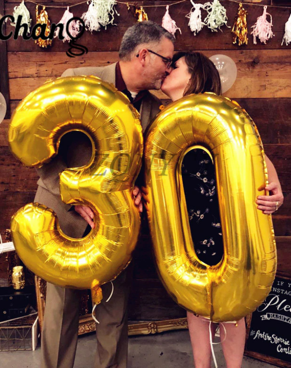 Balony cyferki 70 cm złote złoty na Sylwester Studniówka Urodziny Rocznice