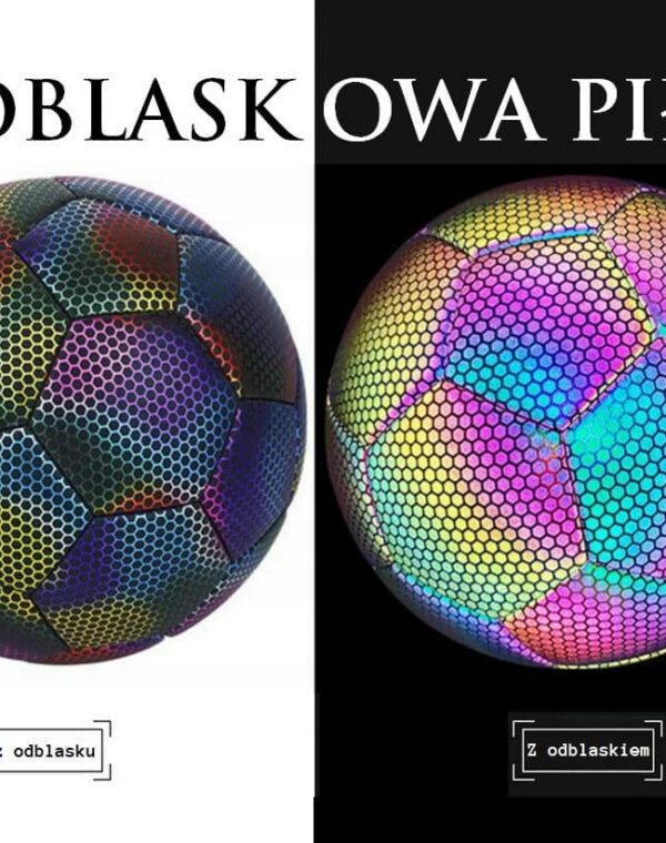 Odblaskowa Magiczna piłka do piłki nożnej fluorescencyjna świecąca