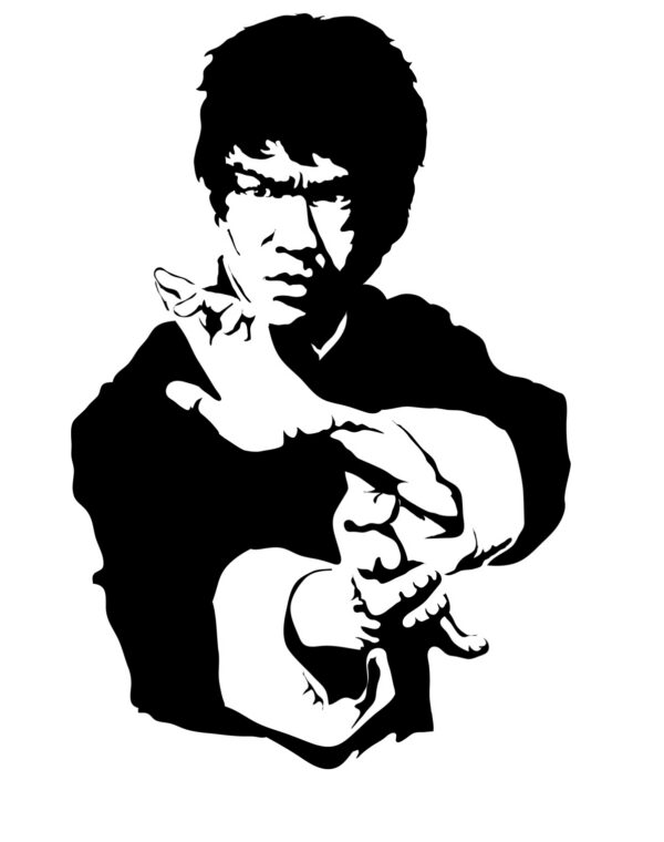 Bruce Lee naklejka ścienna