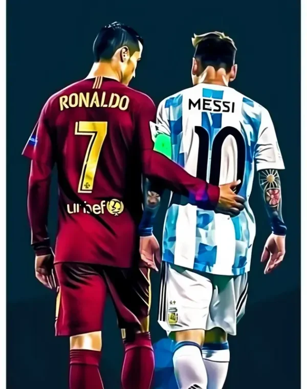 Messi Ronaldo  Haft Diamentowa Mozaika