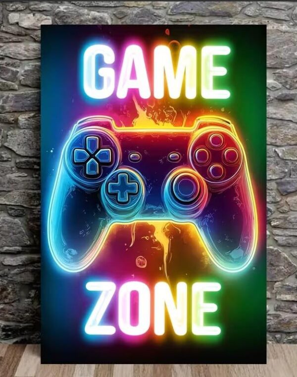Plakat A3 w ramie dekoracja pokoju GAME ZONE