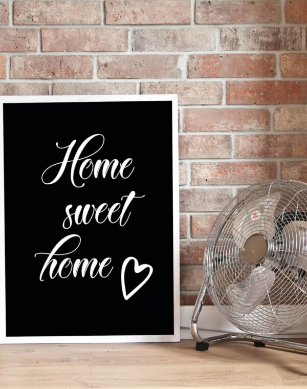 Home sweet home serce - Plakat A3