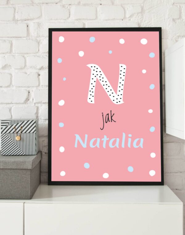 Imię dziecka - Plakat A4