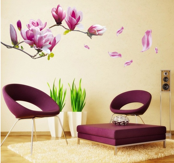 Magnolie. piękne kwiaty - naklejka