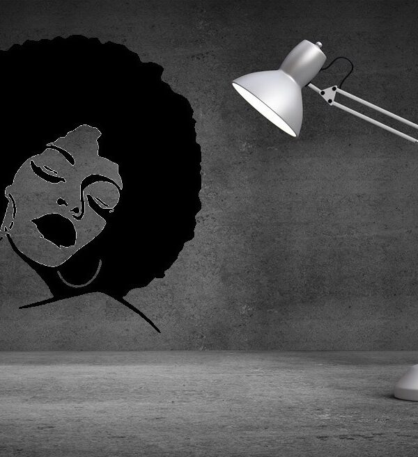 AFRO WOMAN - dekoracja ścienna, naklejka