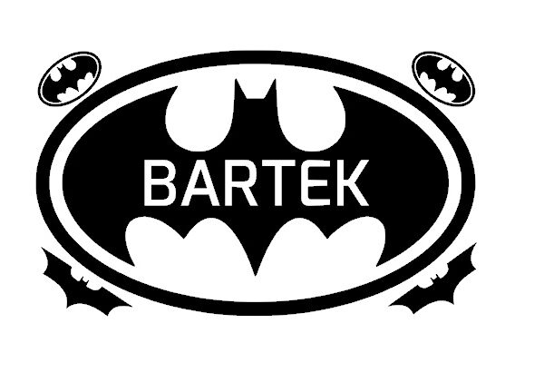 Logo Batmana XXL z imieniem