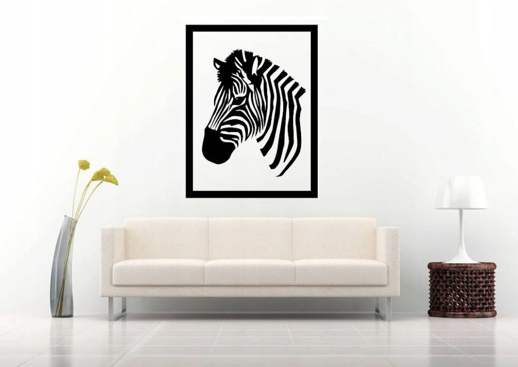 Zebra w ramie XXL