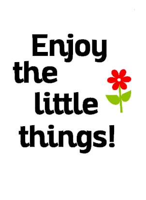 Enjoy the little things