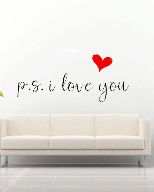ps i love you - kocham cię naklejka ścienna