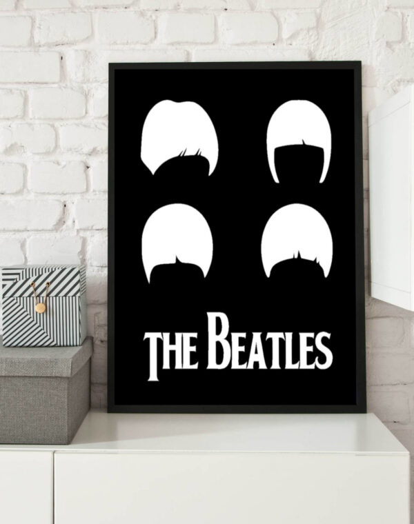 The Beatles  - plakat  czarne tło