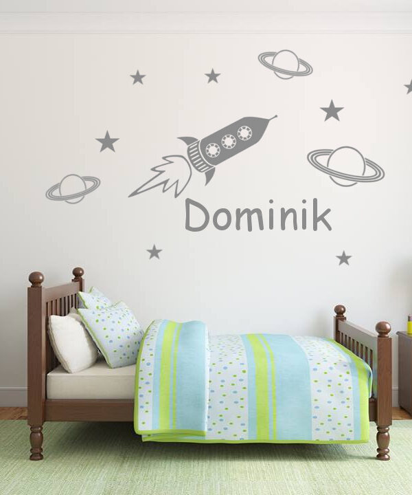Imię dziecka + rakieta i planety