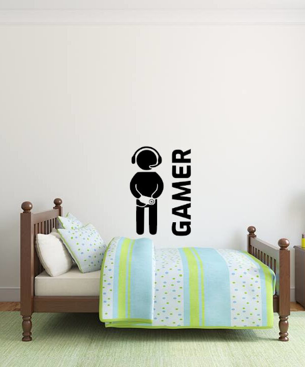 Gracz naklejka ścienna Gamer
